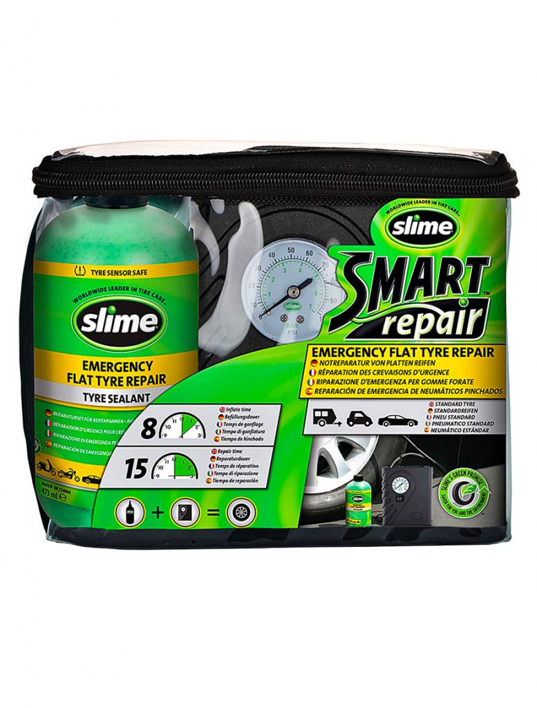 Kit répare crevaison SLIME - Smart Repair 473 ml SLIME - Bombe anti- crevaison & kit de réparation